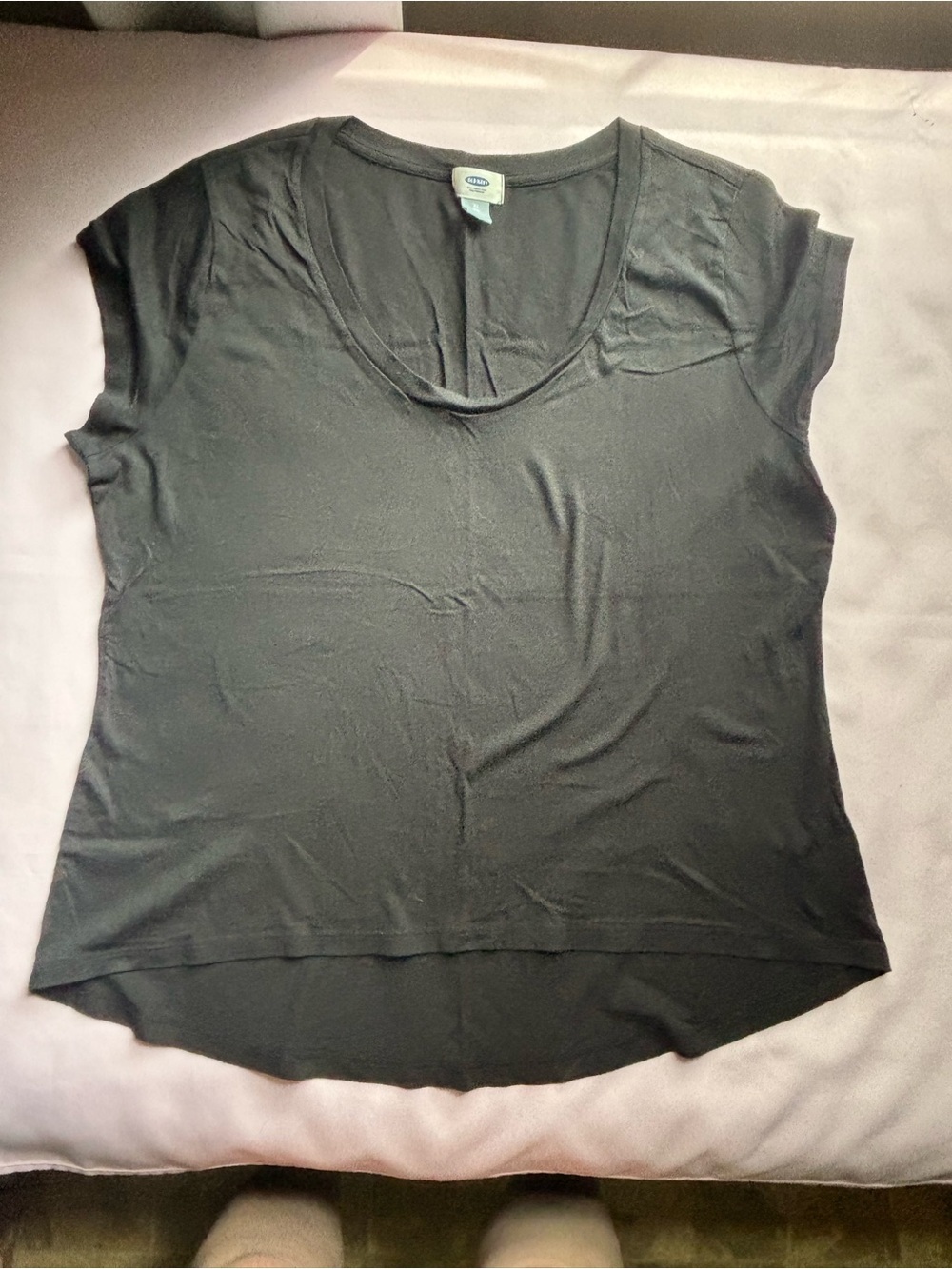 Old Navy Women's Black Scoop Neck Short Sleeve Tee